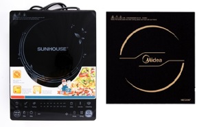 So sánh bếp điện từ Midea MI-SV18EA và bếp điện từ Sunhouse SHD6861
