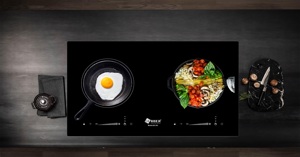 So sánh bếp từ âm 2 vùng nấu từ Arber AB 392 và bếp từ đôi Arber AB-395