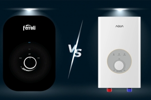 So sánh bình nóng lạnh trực tiếp Ferroli Amore GSN và Aqua AEI35M-F1W(VN)