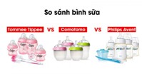 So sánh bình sữa Tommee Tippee, Avent và Comotomo loại nào tốt, nên mua loại nào?
