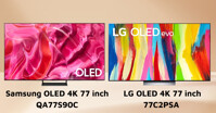 So sánh chi tiết smart tivi OLED 4K 77 inch Samsung QA77S90C và LG 77C2PSA