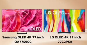 So sánh chi tiết smart tivi OLED 4K 77 inch Samsung QA77S90C và LG 77C2PSA