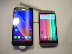 So sánh điện thoại Asus Zenfone 2 Laser và HTC One M8