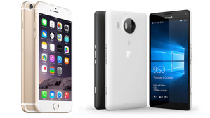 So sánh điện thoại Microsoft Lumia 950 XL và iPhone 6 Plus