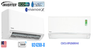 So sánh điều hòa Panasonic 24000BTU 1 chiều Inverter CS-U24ZKH-8 và CS/CU-XPU24XKH-8