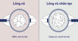 So sánh gối lông vũ nhân tạo và gối lông vũ tự nhiên