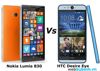 So sánh hai điện thoại tầm trung Nokia Lumia 830 và HTC Desire Eye