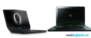 So sánh laptop chơi game pin khủng Alienware 13 và Razer Blade Pro