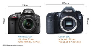 So sánh máy ảnh Canon EOS 60D và Nikon D3300