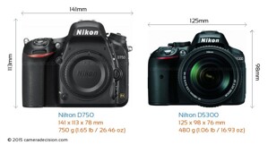 So sánh máy ảnh Nikon D5300 và Nikon D750