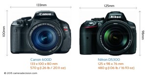So sánh máy ảnh Nikon D5300 và Canon EOS 600D