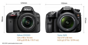 So sánh máy ảnh Sony A65 và Nikon D3300
