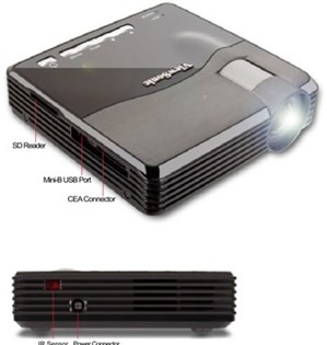 So sánh máy chiếu mini ViewSonic PLED-W200 và Dell M210X