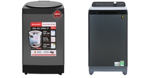 So sánh máy giặt cửa trên 10kg Aqua AQW-DR101GT.BK và Sharp ES-W100PV-H