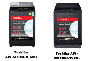So sánh máy giặt Toshiba 10 kg AW-M1100JV(MK) và AW-DM1100PV(KK)
