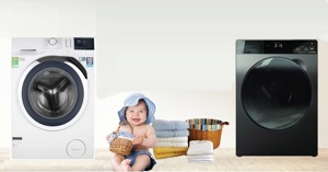 So sánh máy giặt truyền động trực tiếp Aqua AQD- DD1002G.BK và LG FV1411S5W