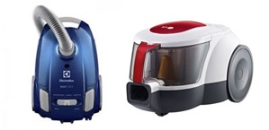 So sánh máy hút bụi Electrolux ZBA3404 và máy hút bụi LG VC2316NNDO