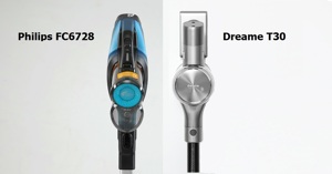 So sánh máy hút bụi không dây Dreame T30 và Philips FC6728