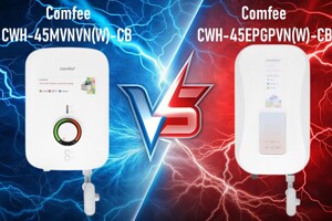 So sánh máy nước nóng 4500W Comfee CWH-45MVNVN(W)-CB và CWH-45EPGPVN(W)-CB