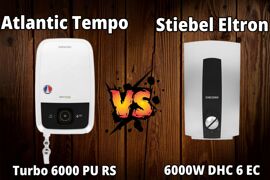 So sánh máy nước nóng trực tiếp Atlantic Tempo Turbo 6000 PU RS và Stiebel Eltron DHC 6 EC