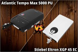So sánh máy nước nóng trực tiếp Atlantic Tempo Max 5000 PU và Stiebel Eltron XGP 45 EC