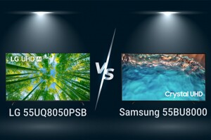 So sánh smart tivi 4K 55 inch LG 55UQ8050PSB và Samsung 55BU8000