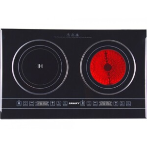 So sánh tính năng của bếp từ đôi giá 2 triệu Sanaky và Sunhouse