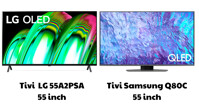So sánh tivi 55 inch Samsung QA55Q80C và LG 55A2PSA