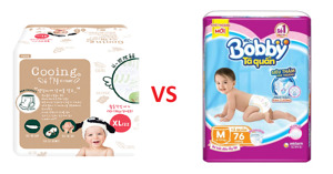 So sánh ưu nhược điểm của tã quần Cooing Fly To Nature và tã quần Bobby