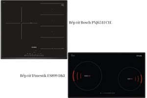 Sự giống và khác nhau của bếp từ Bosch PXJ651FC1E và D'mestik ES899 DKI