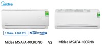 Sự khác biệt giữa điều hòa Midea MSAFA-10CRDN8 và Midea MSAFA-10CRN8