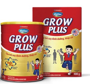 Sữa bột Vinamilk Dielac Grow Plus 2+ dinh dưỡng cho trẻ biếng ăn, thấp còi