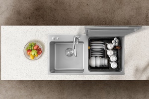 Tìm hiểu tính năng nổi bật của máy rửa bát kết hợp bồn rửa 6 bộ Kaff KF-SWM6