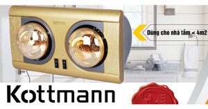 Top 3 đèn sưởi nhà tắm Kottmann 2 bóng được nhiều người yêu thích nhất