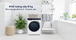 Top 3 máy sấy quần áo Electrolux 8kg công nghệ sấy Heat Pump