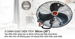 Top 3 quạt treo tường công nghiệp Yanfan được ưa chuộng nhiều nhất hiện nay