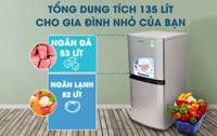 Top 3 tủ lạnh mini 2 ngăn 130 lít nhỏ gọn có giá từ 3tr8