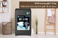 Top máy giặt Casper 7,5kg giá siêu rẻ lại cực chất lượng năm 2024