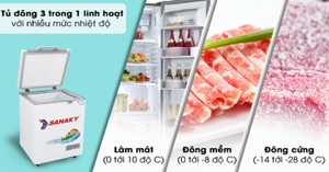 Tủ đông 100L Sanaky VH-1599HY có gì đặc biệt? Giá bao nhiêu?
