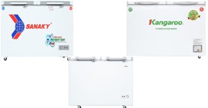 Tủ đông mát giá 10 triệu loại nào tốt giữa Sanaky, Kangaroo và Aqua?