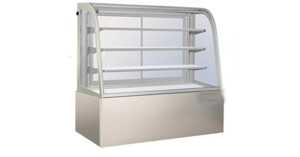 Tủ trưng bày bánh kính cong Berjaya CCS-09SS-3 kích thước lớn nhưng rất tiết kiệm điện