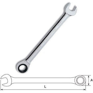 Cờ lê vòng miệng tự động Sata 43114 (1-1/8" )