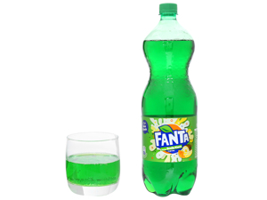 12 chai nước ngọt Fanta hương soda kem trái cây 1.5 lít