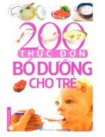 200 thực đơn bổ dưỡng cho trẻ - Anh Đức