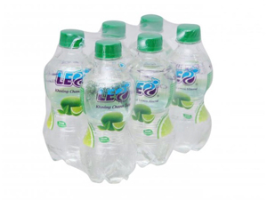 6 chai nước khoáng có ga Leo vị chanh 350ml