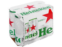 6 lon bia Heineken Silver 330ml