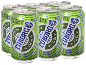 6 lon bia Tuborg 330ml