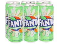 6 lon nước ngọt Fanta vị soda kem 330ml