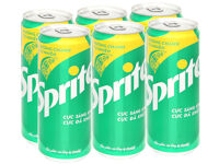 6 lon nước ngọt Sprite hương chanh 330ml