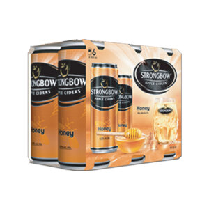 6 lon nước táo lên men Strongbow hương mật ong 330ml